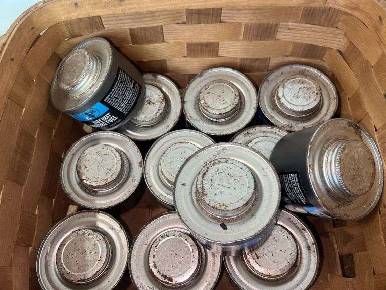 Basket of Sterno Cans