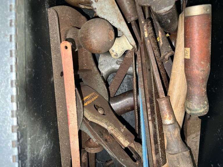 Black Metal Toolbox w/ Contents