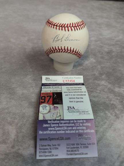 Bob Lemon signed baseball, JSA