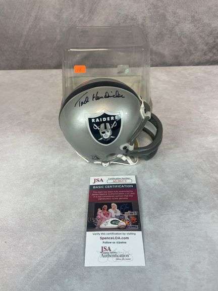 Ted Hendricks signed Oakland Raiders, mini helmet, JSA