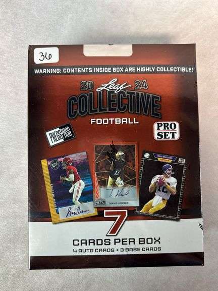 2024 Leaf Collective Football Hobby Box sealed 7 cards per box