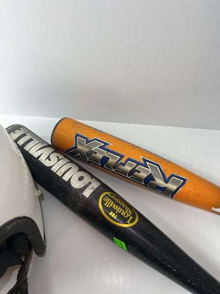 Racing Helmet and (2) Baseball Bats