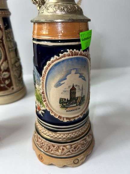 (4) Vintage Steins