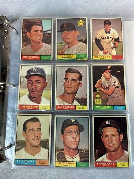1961 Topps Baseball Cards - 509 of 587 w/ 35 High Numbers - All Cards Appear to be Trimmed