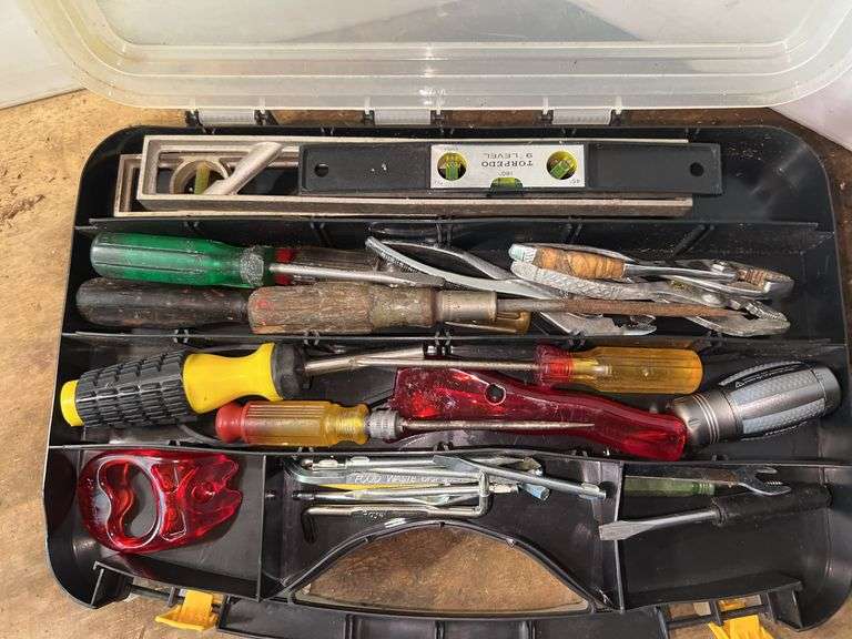 Clear Plastic Carrying Case w/ Contents