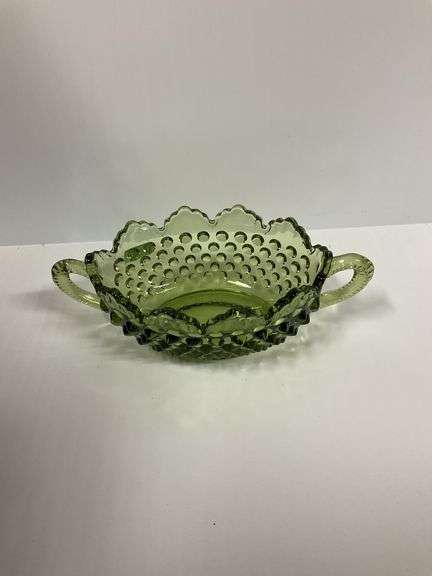 Fenton Colonial Green Glass Bowl