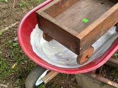 Mini Wheelbarrow, Wooden Cart, Step Stool and Ratchet Strap
