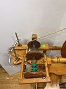Vintage Wooden Spinning Wheel