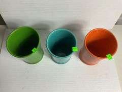 (3) Fiesta Vases