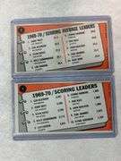(4) 1970-71 Topps Basketball Leader Cards - West, Alcindor
