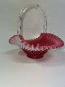 Fenton Hobnail Glass Basket