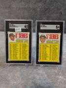 (2) 1967 Topps Baseball Checklists SGC 6 & 5