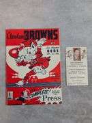 1948 Sept. 3rd Cleveland Browns Program vs L.A. Dons & 1948 Browns & Barons Schedule
