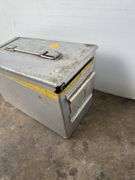 Silver Metal Ammo Crate w/ Chain and U-Hook