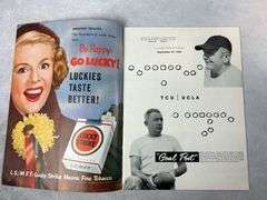 1952 UCLA vs TCU Program & Stub - 1952 USC vs Washington Program