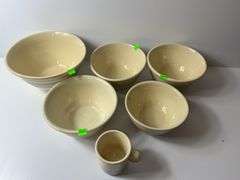 Vintage McCoy Ceramic Bowls and Coffee Cup