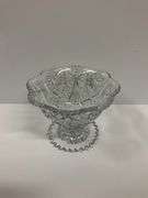 Vintage Glass Fruit Dish with Dipper