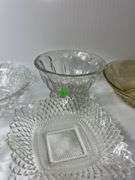 Assortment of Clear Glassware