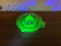 Vintage Uranium Glass Juicer
