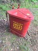 Vintage Metal Waste Can Model #906-FL
