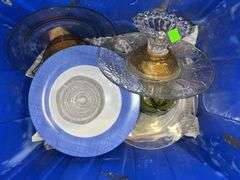 Tote of Glassware