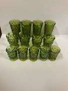 Vintage Indiana Glass Avocado Green Glass