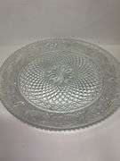 (2) Clear Glass Dishes and Silver Serving Tray