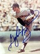 Gaylord Perry Signed 8x10 Photo & (3) Indians Facsimile Signed Baseballs