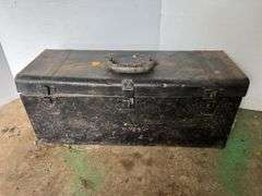Black Metal Toolbox w/ Contents