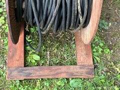 Wooden Spool of Extension Cable