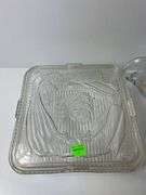 (2) Clear Glass Pitchers and (1) Clear Glass Dish w/ Lid