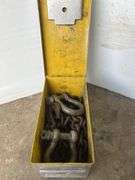 Silver Metal Ammo Crate w/ Chain and U-Hook