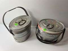 (2) Vintage Miner’s Lunch Pails