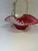 Fenton Hobnail Glass Basket