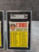 (2) 1967 Topps Baseball Checklists SGC 6 & 5
