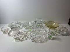 Assortment of Clear Glassware