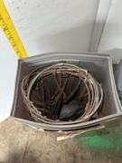 Traction Cable w/ Grey Plastic Carrying Case and Blue Metal Toolbox w/ Black Cable