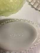 Fenton Hobnail Candle Holder, Fenton Mil Glass Pedestal Dish, Fenton Hobnail Sugar Bowl