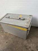 Silver Metal Ammo Crate w/ Chain and U-Hook