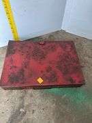 Red Metal Toolbox w/ Various Screws