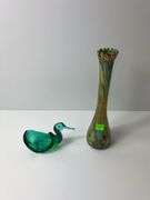 Decorative Vase, Basket, and Duck Bowl
