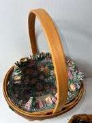 (1) Longaberger Woven Basket and (1) Unbranded Woven Basket