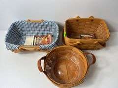 (3) Longaberger Woven Baskets