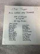 1961 Topps Baseball Cards - 509 of 587 w/ 35 High Numbers - All Cards Appear to be Trimmed