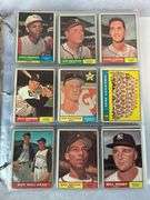1961 Topps Baseball Cards - 509 of 587 w/ 35 High Numbers - All Cards Appear to be Trimmed