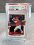 Mike Trout PSA 10 lot of (2) 2020 Topps Chrome and Donruss Optic