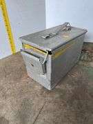 Silver Metal Ammo Box w/ Chain and Hooks