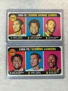 (4) 1970-71 Topps Basketball Leader Cards - West, Alcindor