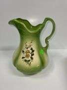 Green Ironstone Pitcher and Basin