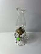 Vintage Clear Glass Oil Lamp